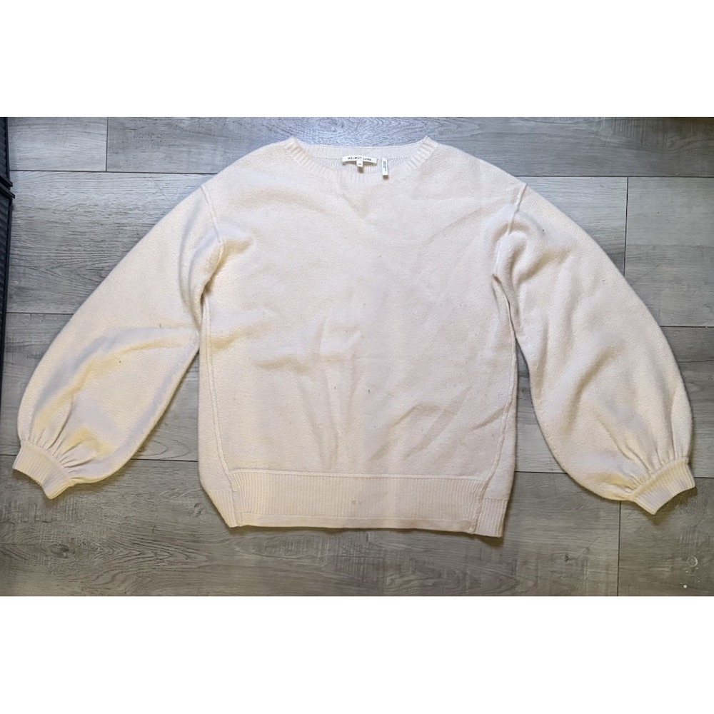 Helmut Lang Women's Cream Wool Sweater Size XS